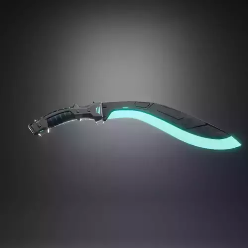 Machete Cyberpunk Machete Futuristic Machete 3D model