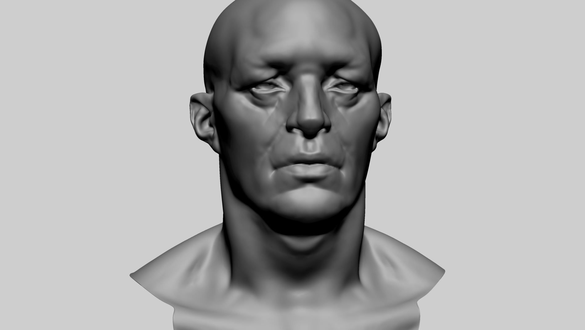 Base Male Head A0 3D model_8
