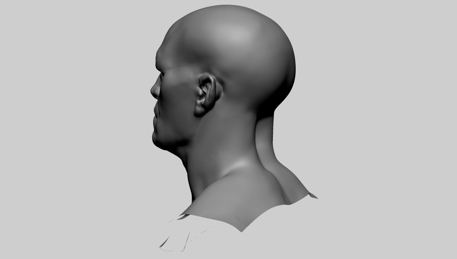 Base Male Head A0 3D model_5