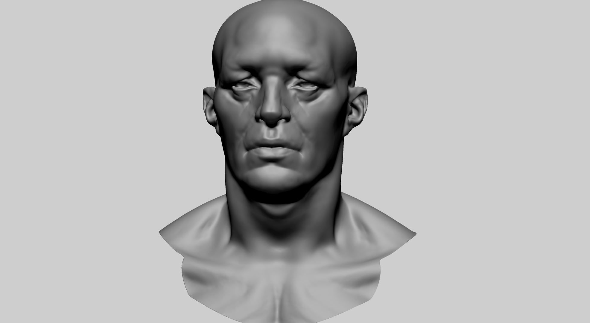 Base Male Head A0 3D model_7