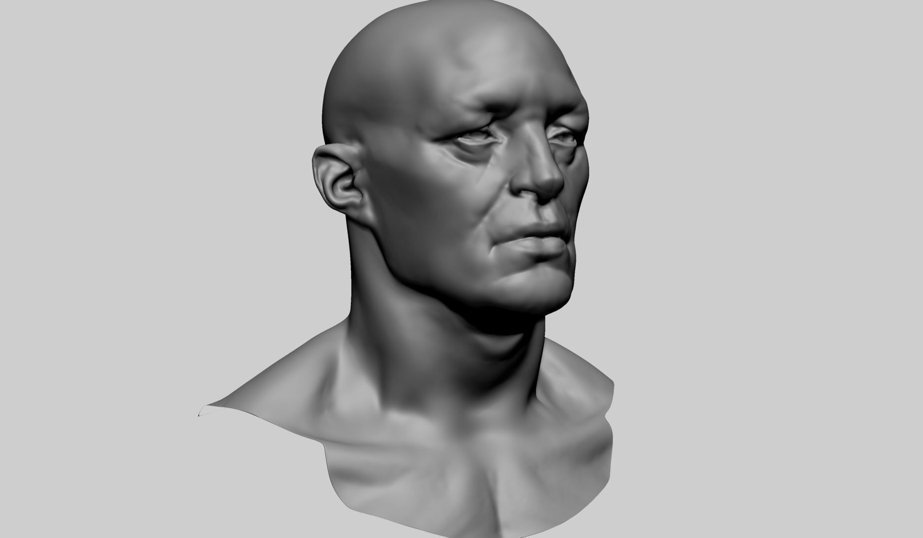 Base Male Head A0 3D model_1