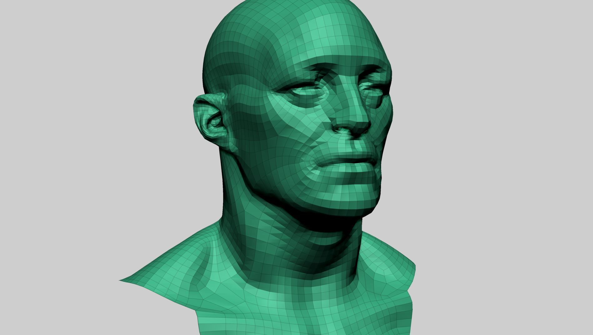 Base Male Head A0 3D model_12