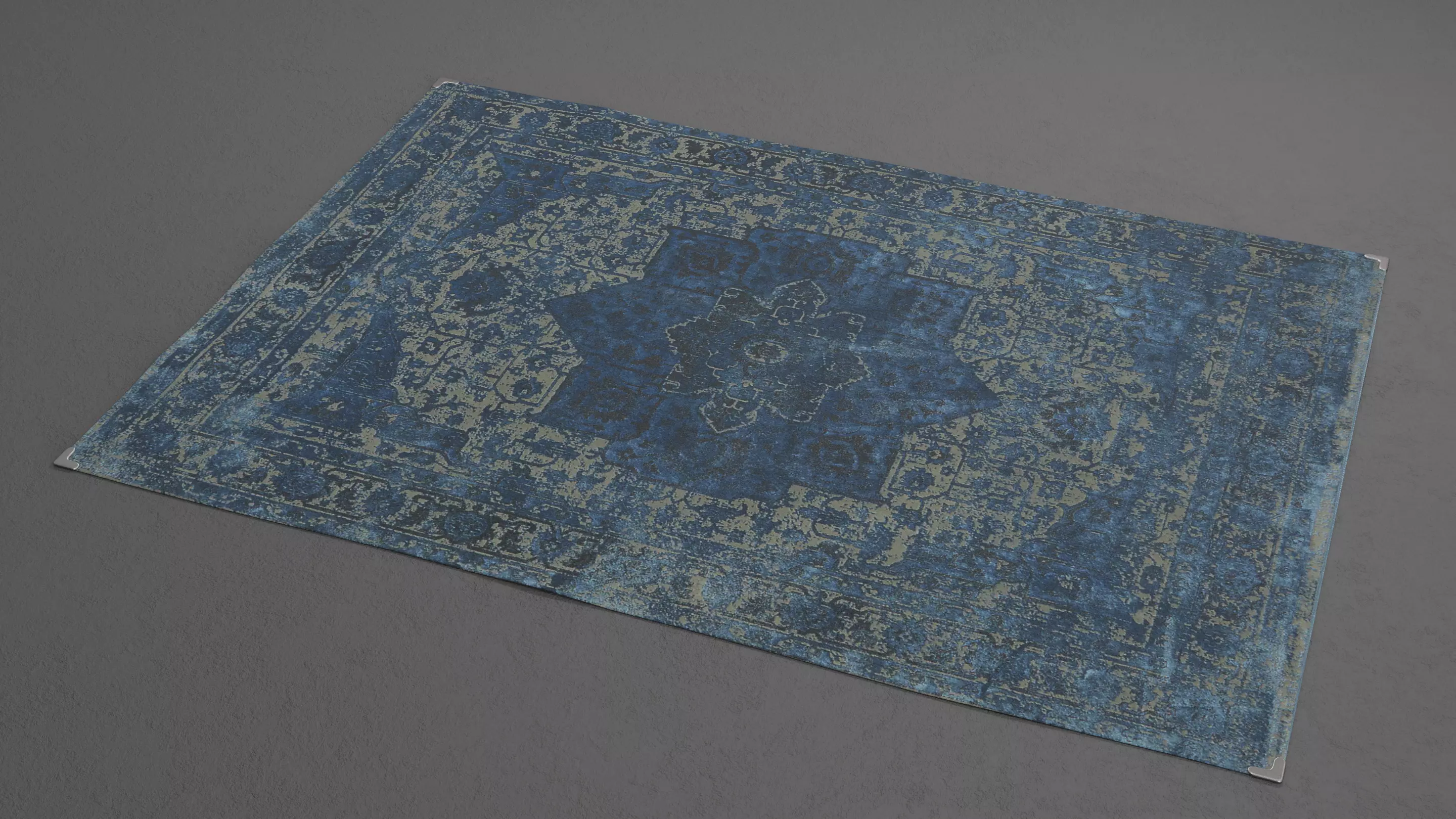 Carpet C rug with ornate pattern 3D model_0