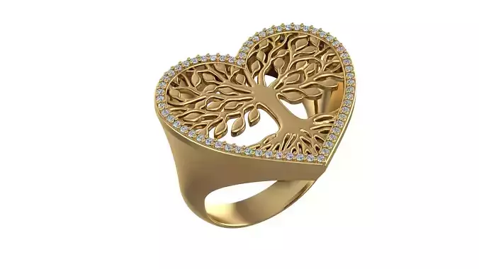 Heart Tree of Life Ring