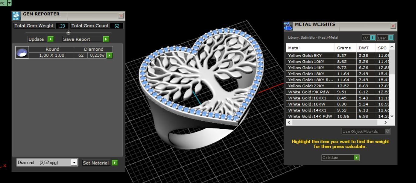 Heart Tree of Life Ring 3D print model_2