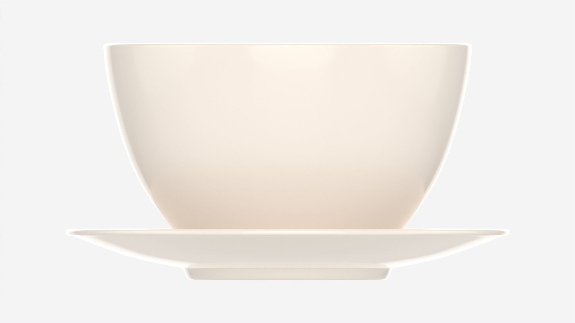 Coffee Latte in Mug With Saucer 01 3D model_5