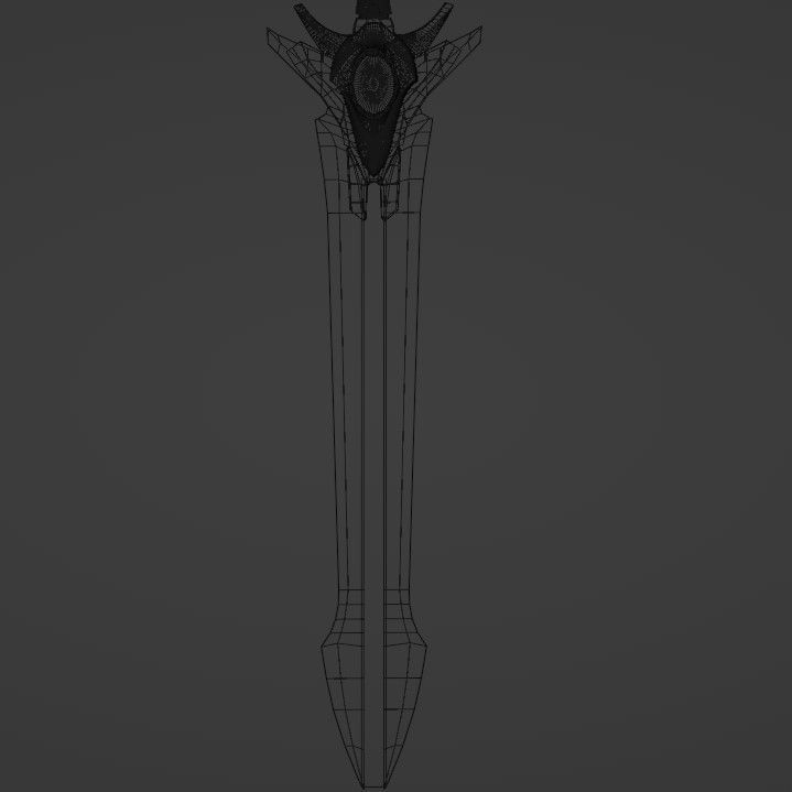 Magic Futuristic Sword Low-poly 3D model_8
