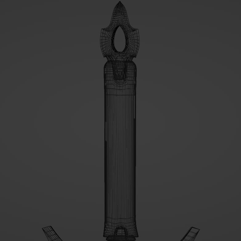 Magic Futuristic Sword Low-poly 3D model_7