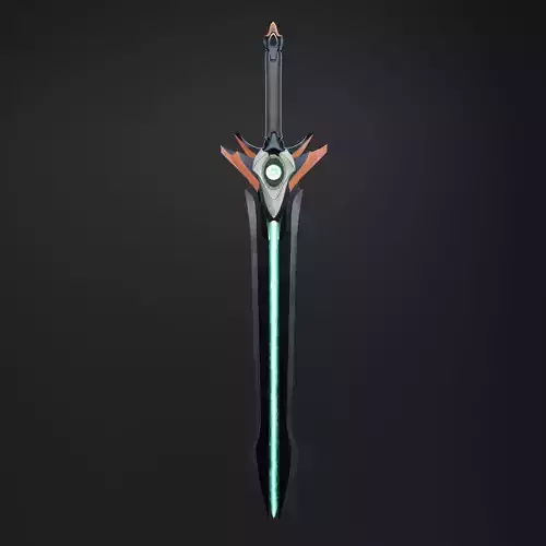 Magic Futuristic Sword Low-poly 3D model