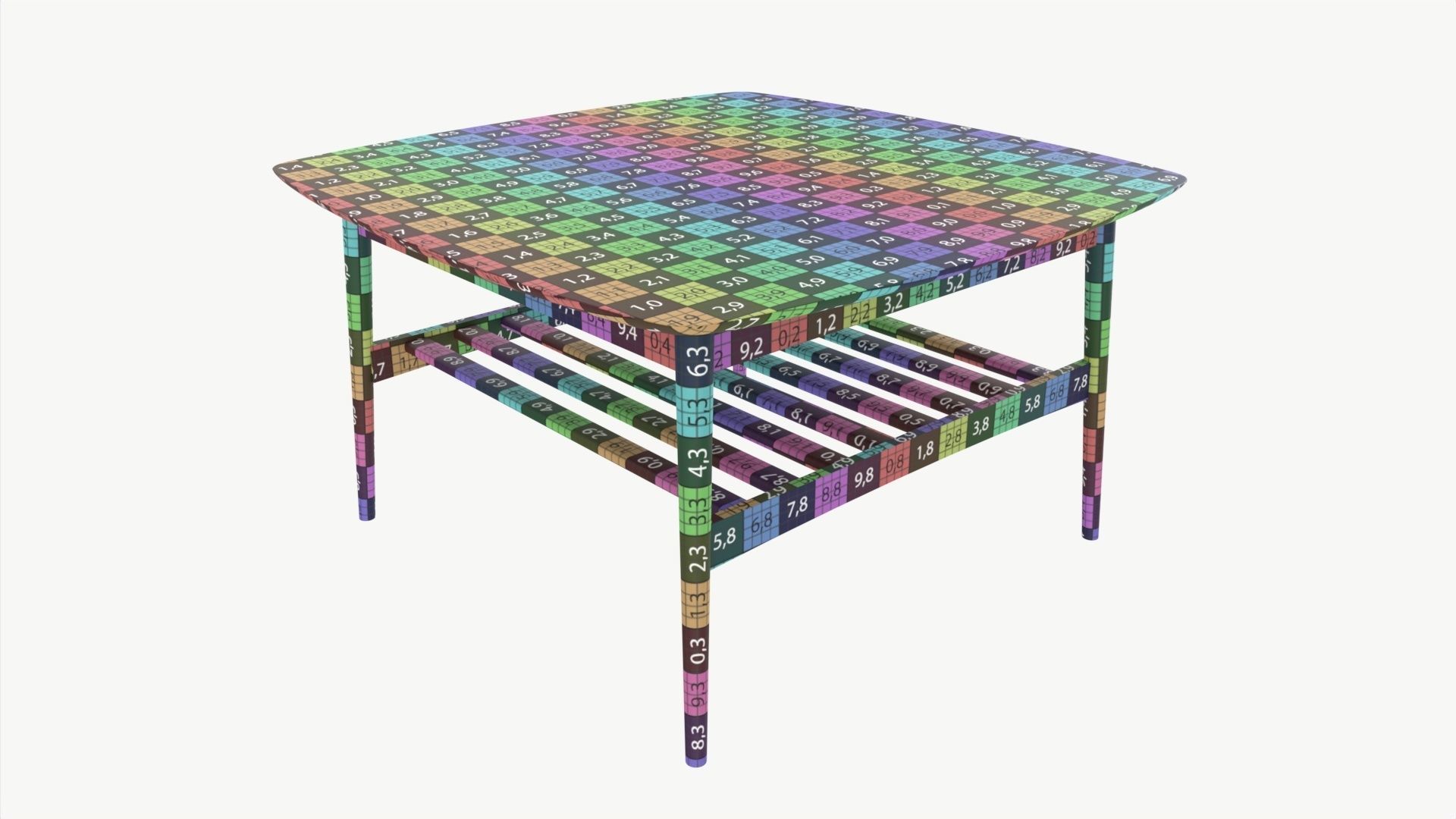 Coffee table Woodstock square 3D model_7