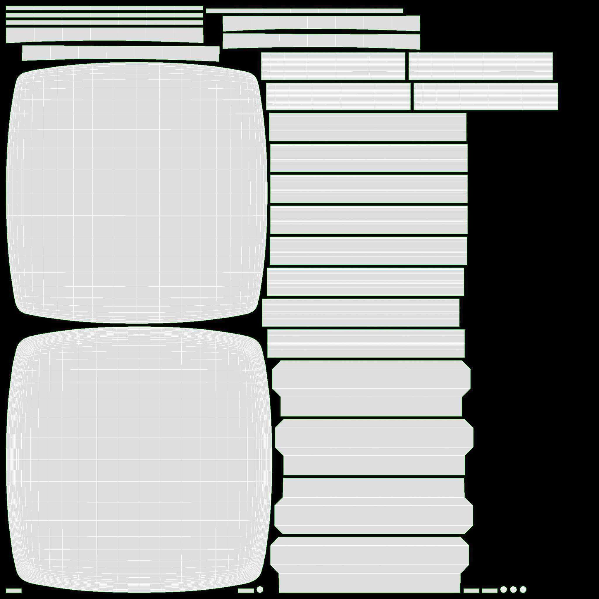 Coffee table Woodstock square 3D model_8