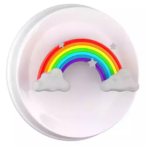 Weather Symbols Rainbow With Clouds 3D model