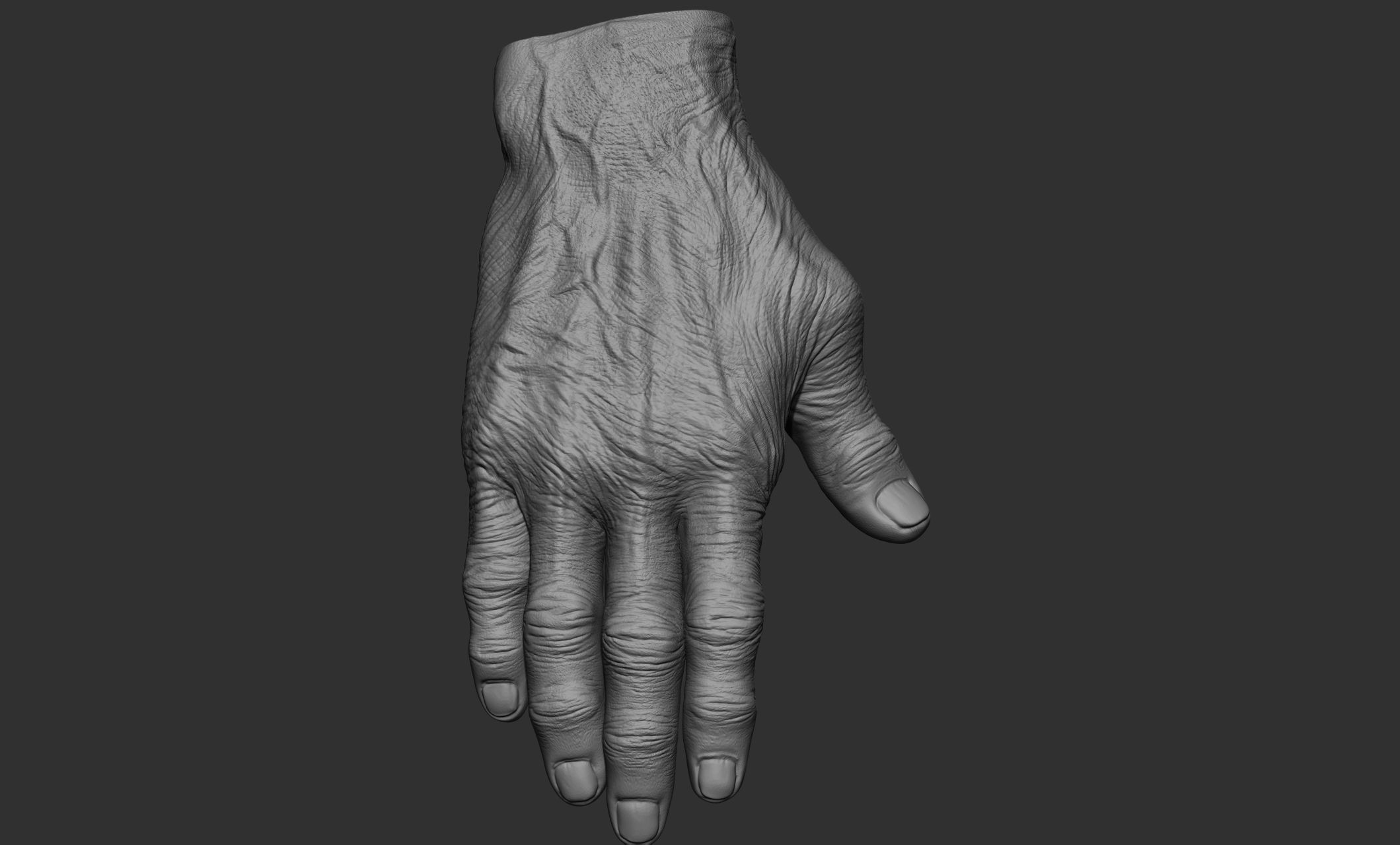 Old man hand poses 3D model_41
