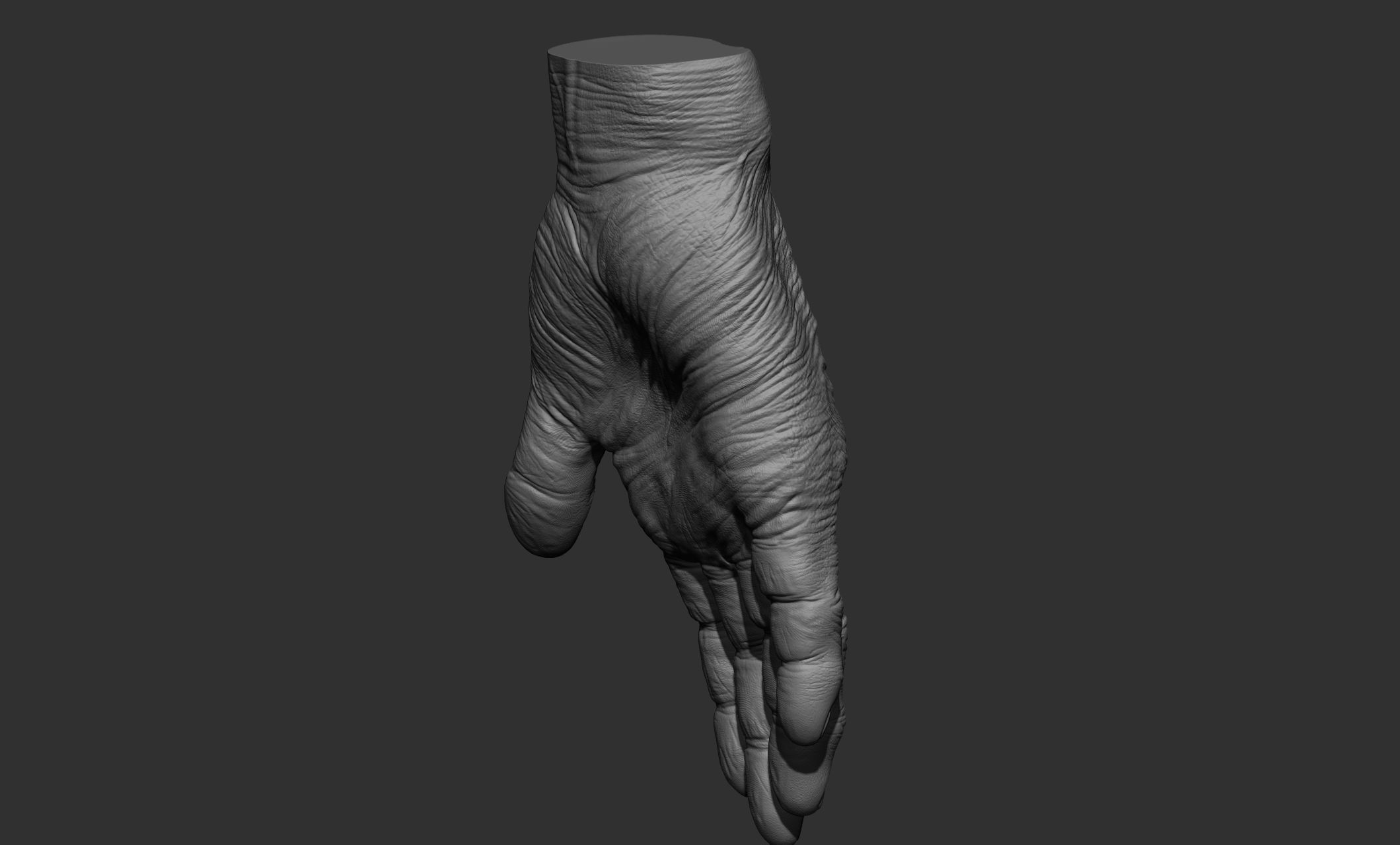 Old man hand poses 3D model_46