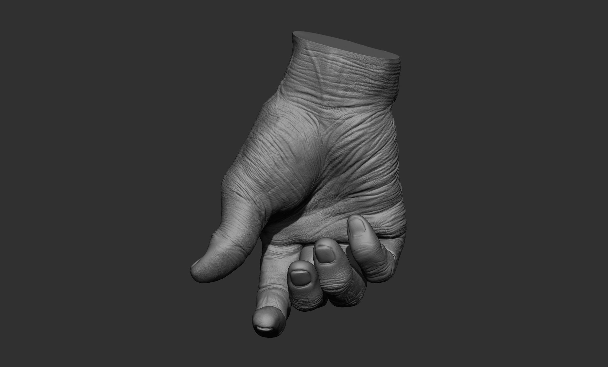 Old man hand poses 3D model_24