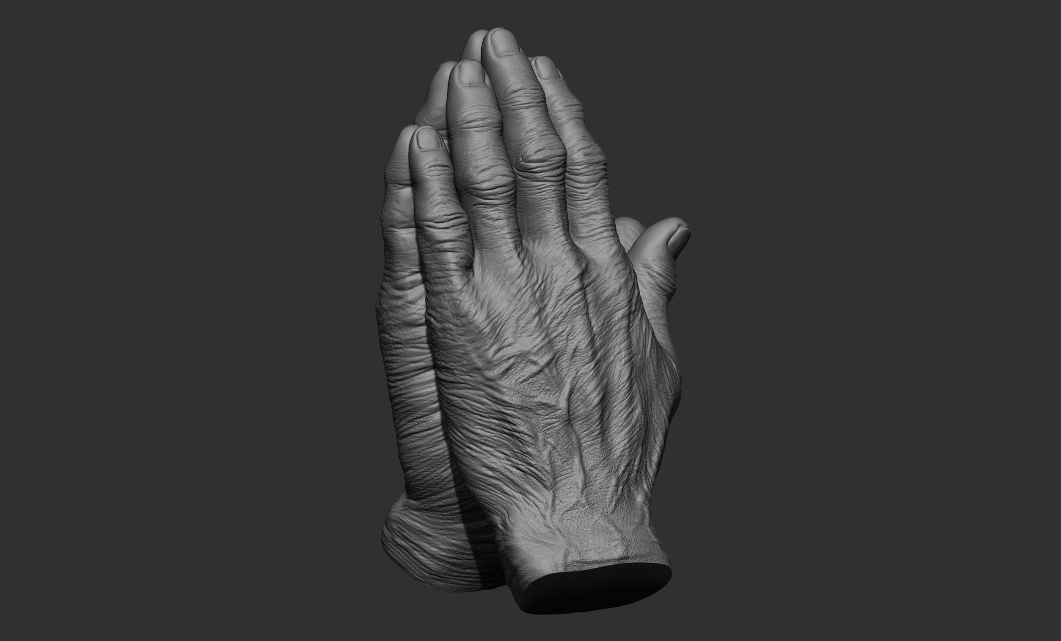 Old man hand poses 3D model_16