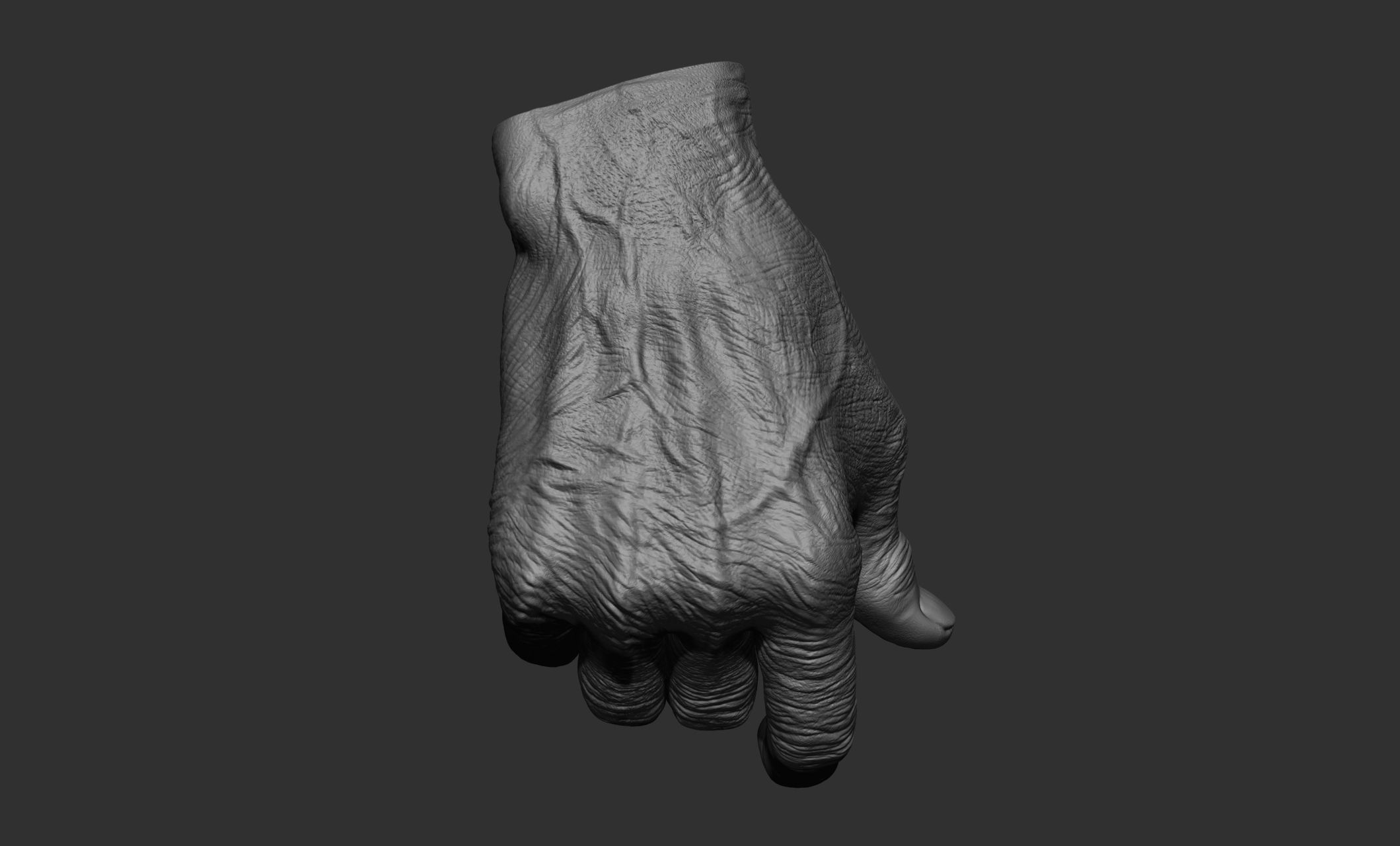 Old man hand poses 3D model_26