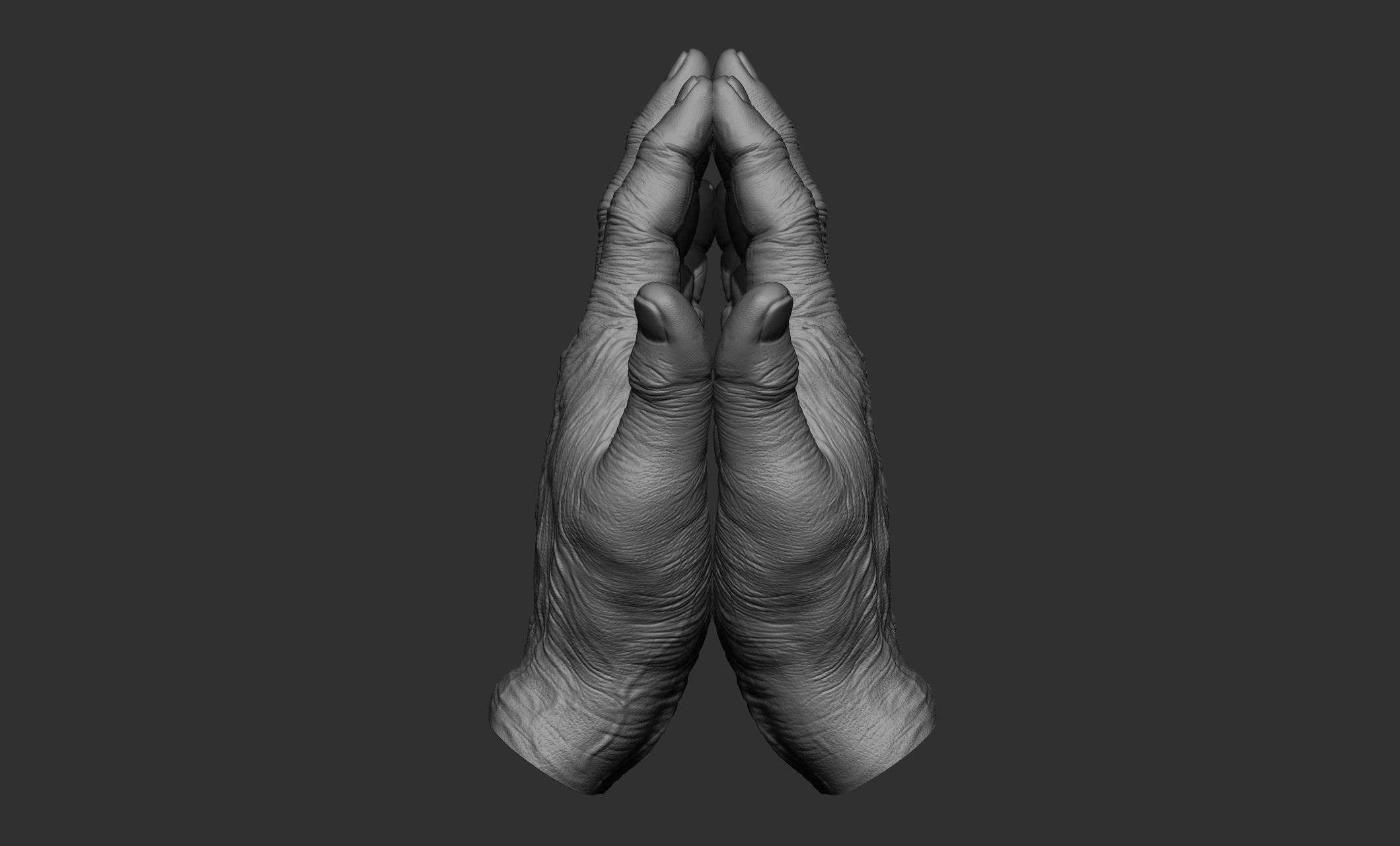 Old man hand poses 3D model_19