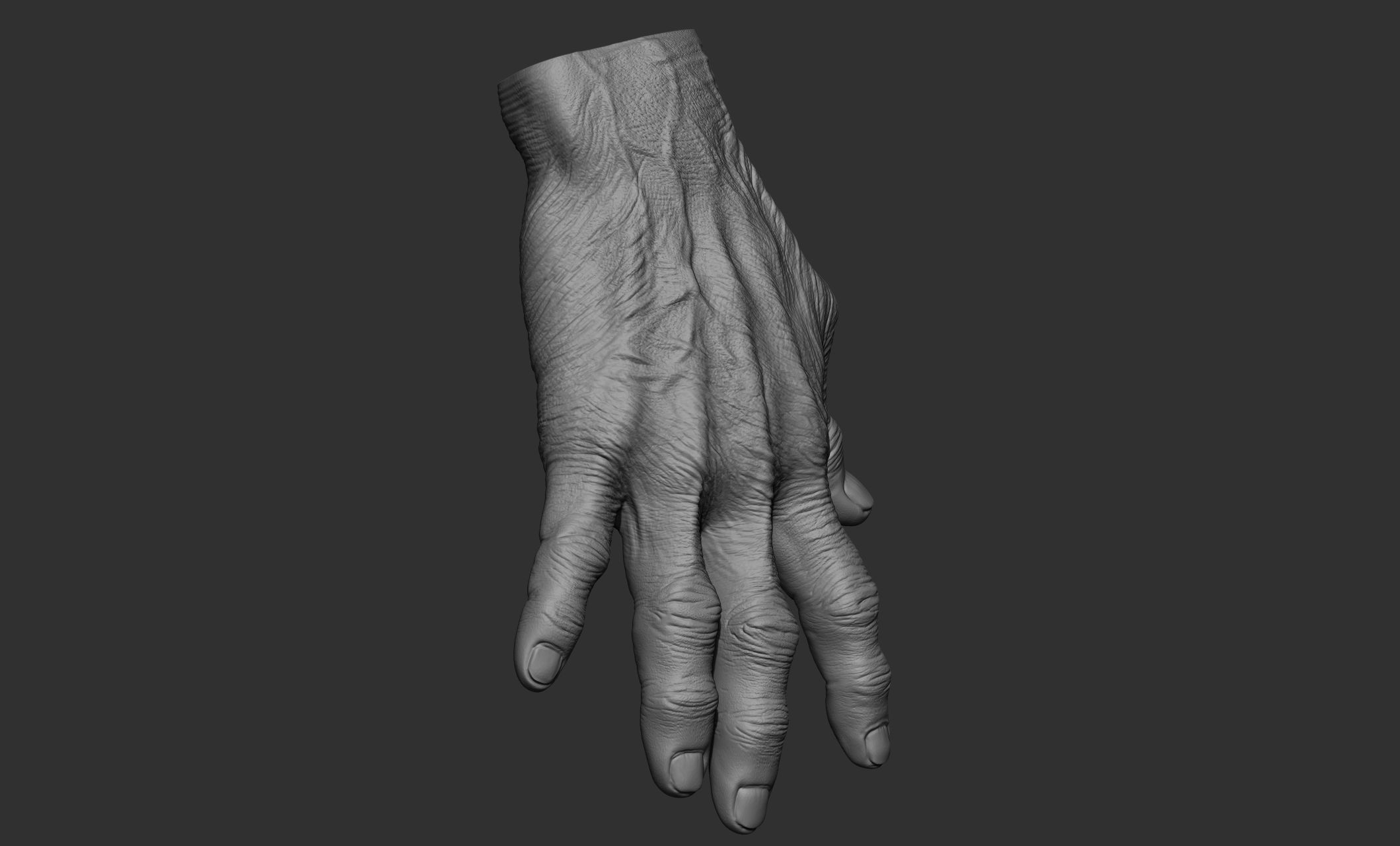 Old man hand poses 3D model_40