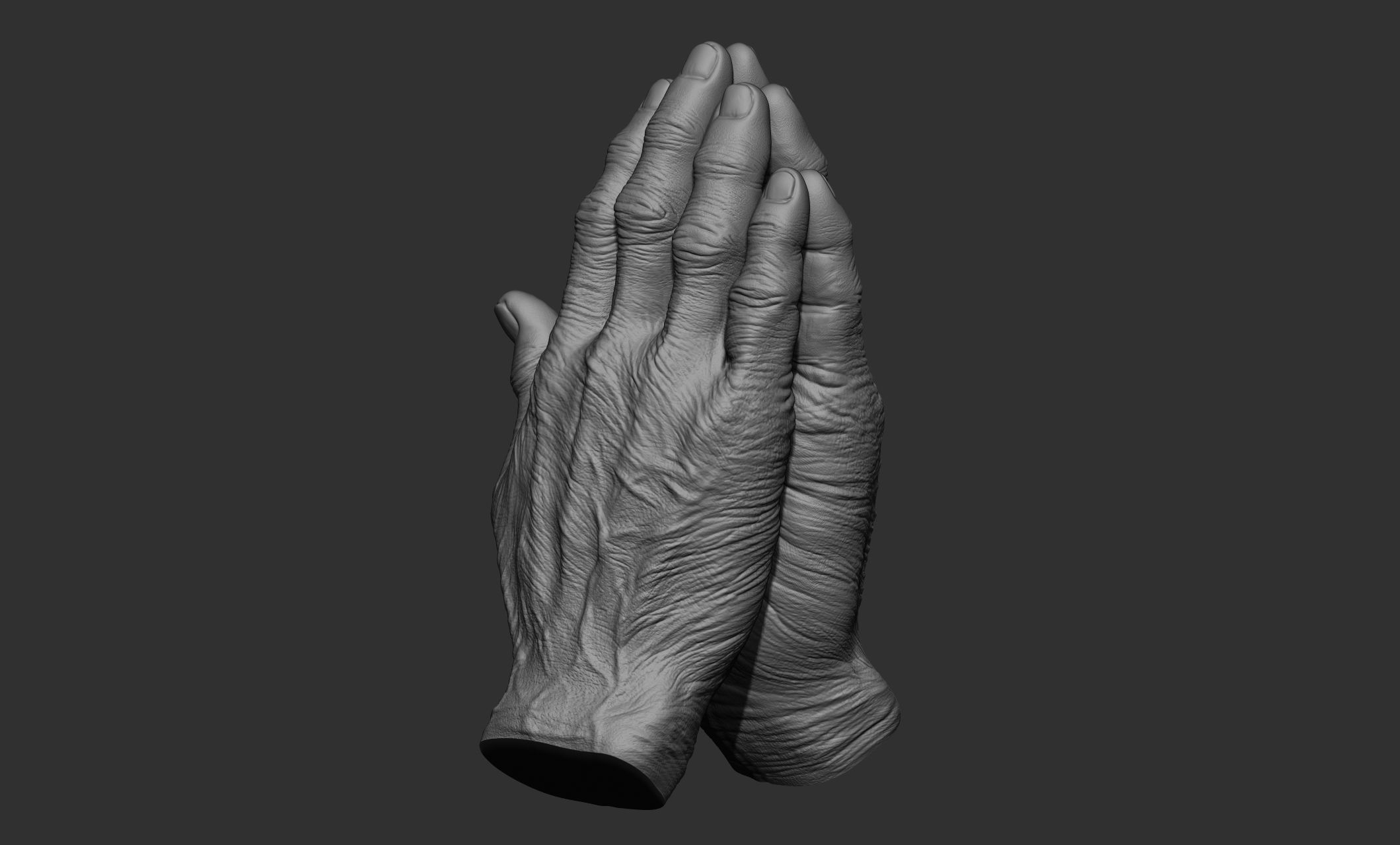 Old man hand poses 3D model_21