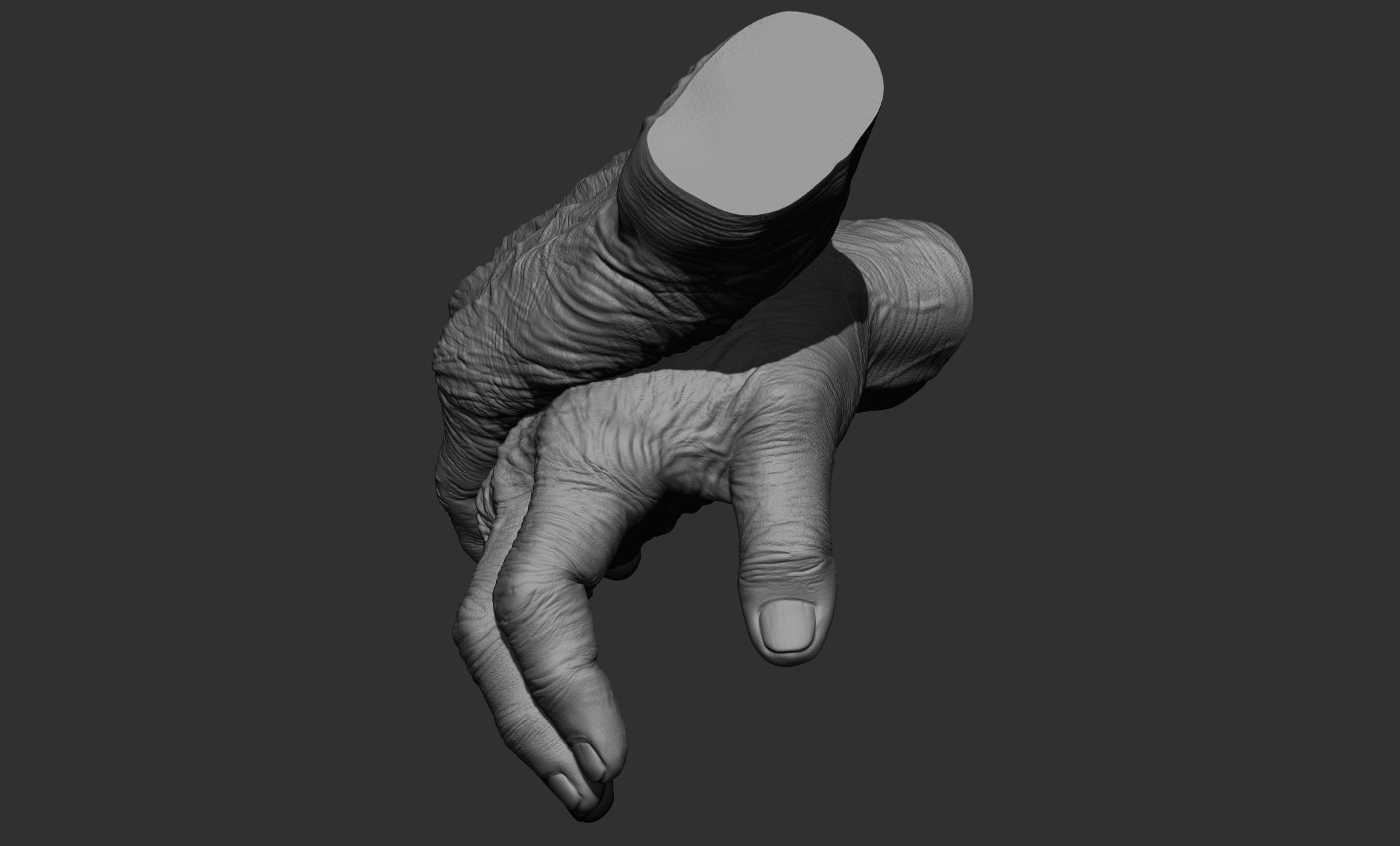 Old man hand poses 3D model_30