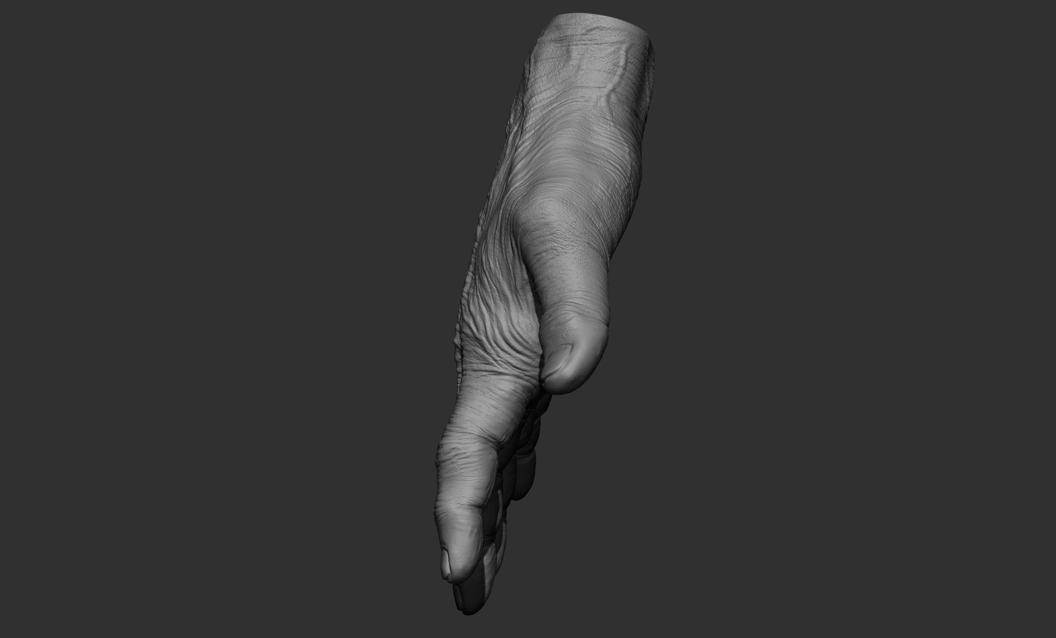 Old man hand poses 3D model_37