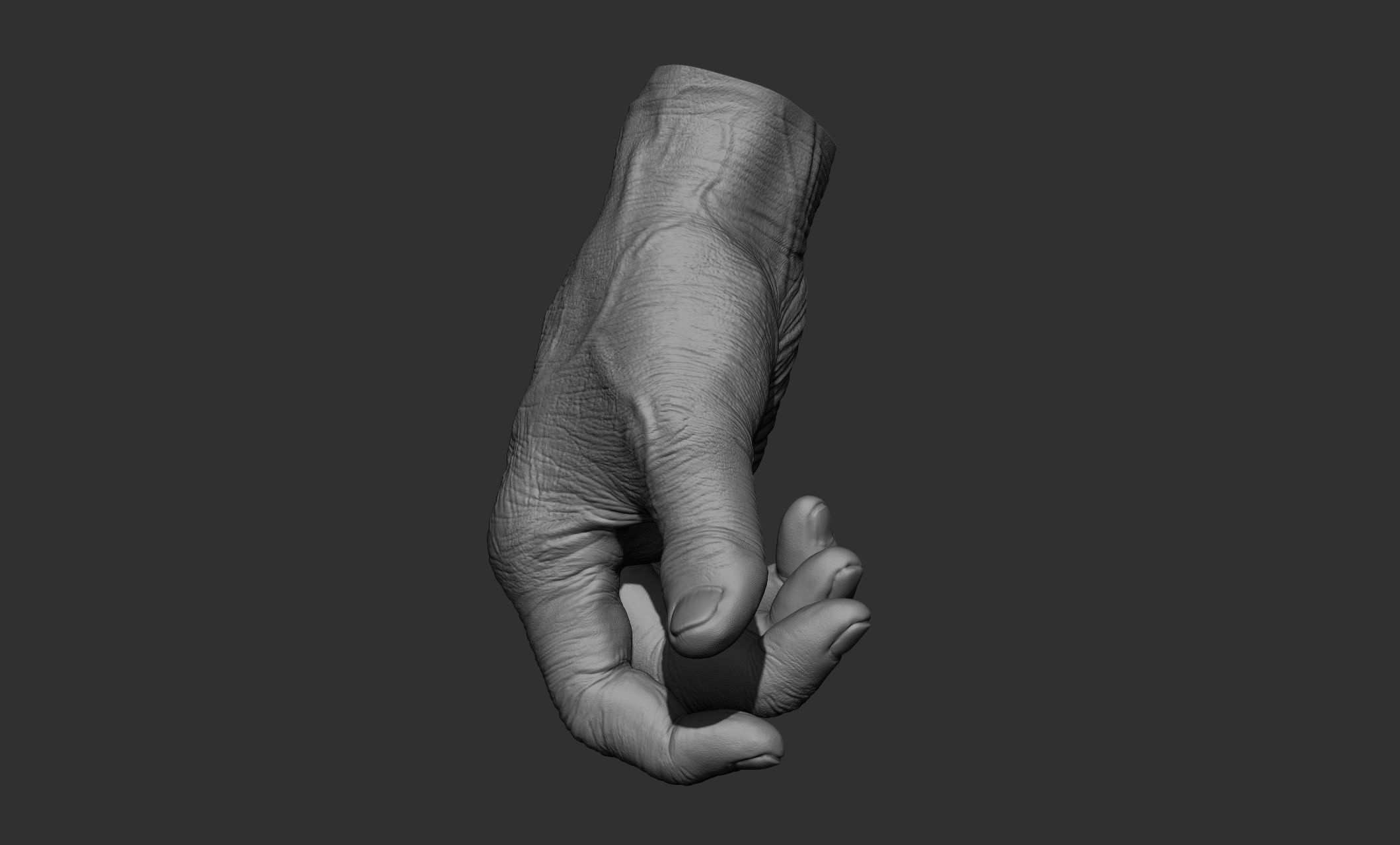 Old man hand poses 3D model_23