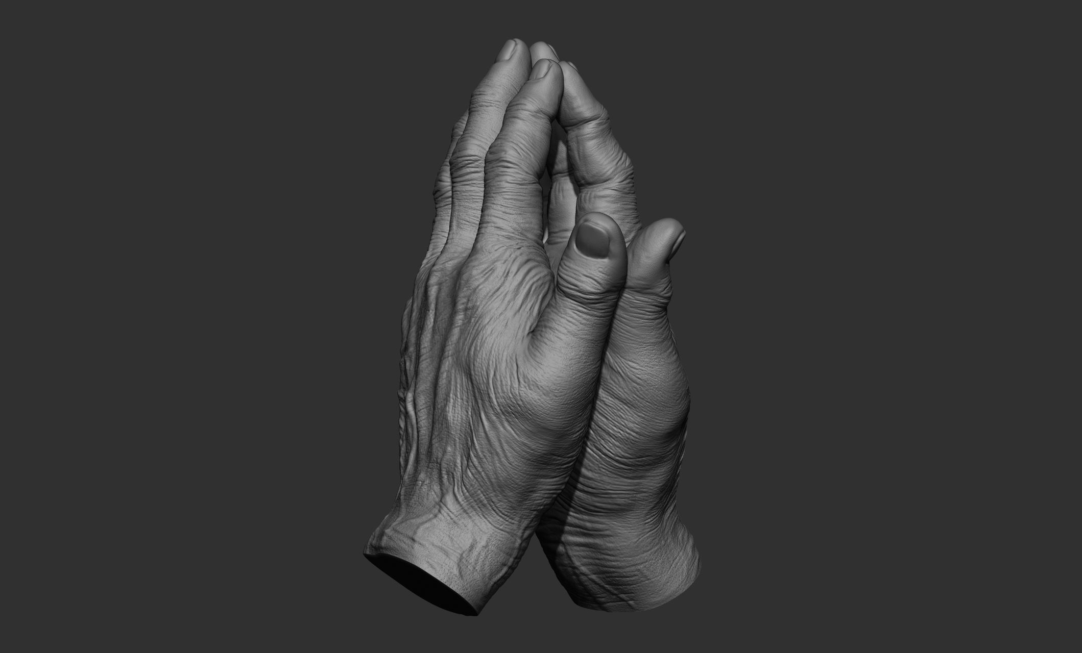Old man hand poses 3D model_18