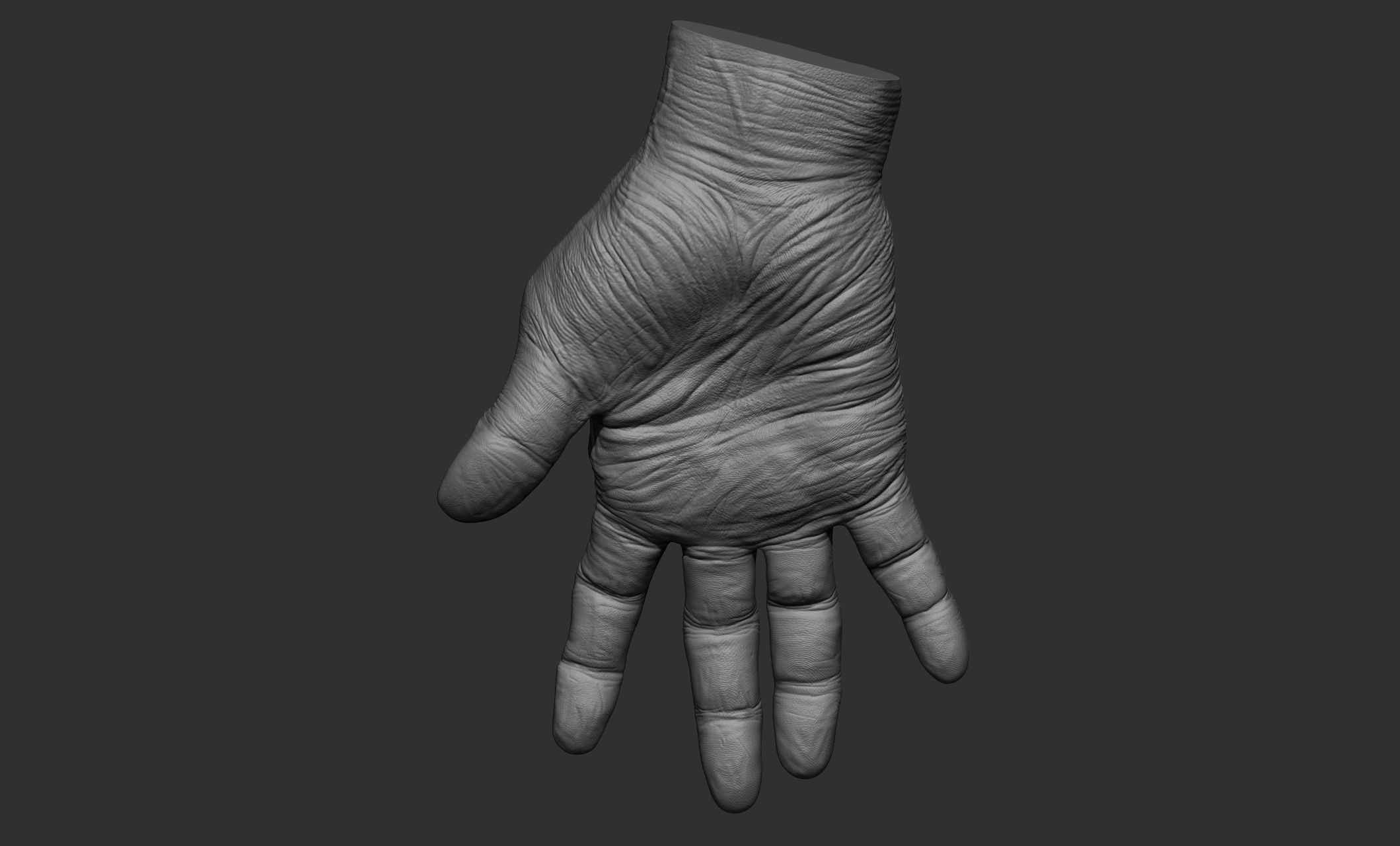 Old man hand poses 3D model_38