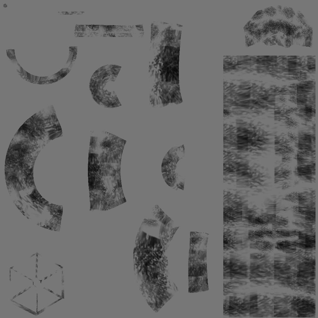 Park Lamp Post - Bench - Trash Low-poly 3D model_27