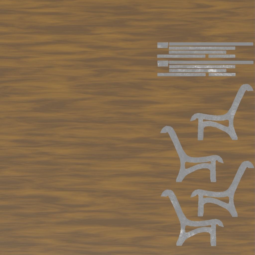 Park Lamp Post - Bench - Trash Low-poly 3D model_13