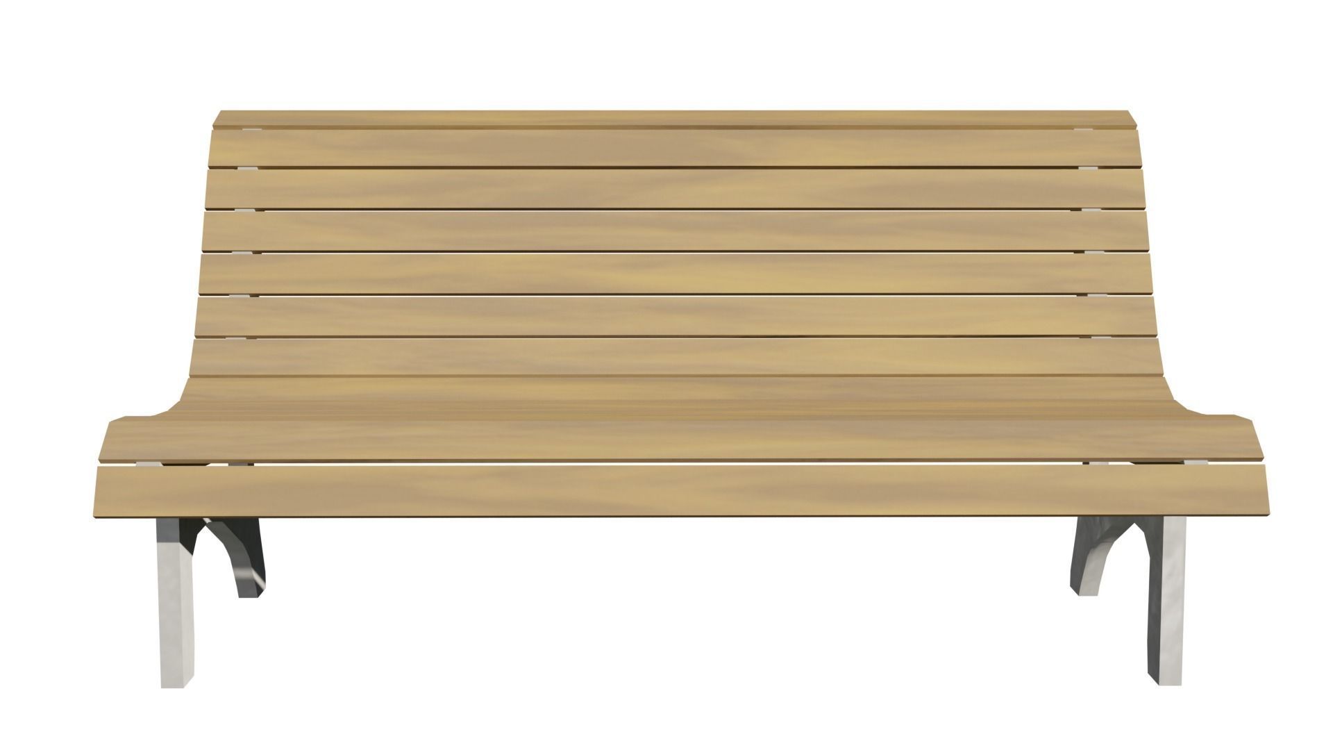 Park Lamp Post - Bench - Trash Low-poly 3D model_10