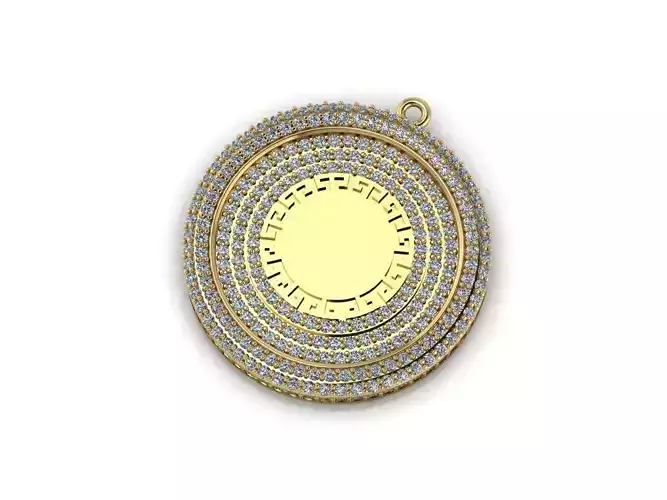 Greek Pendant Stone Diamond Pendants 3DM and STL files details