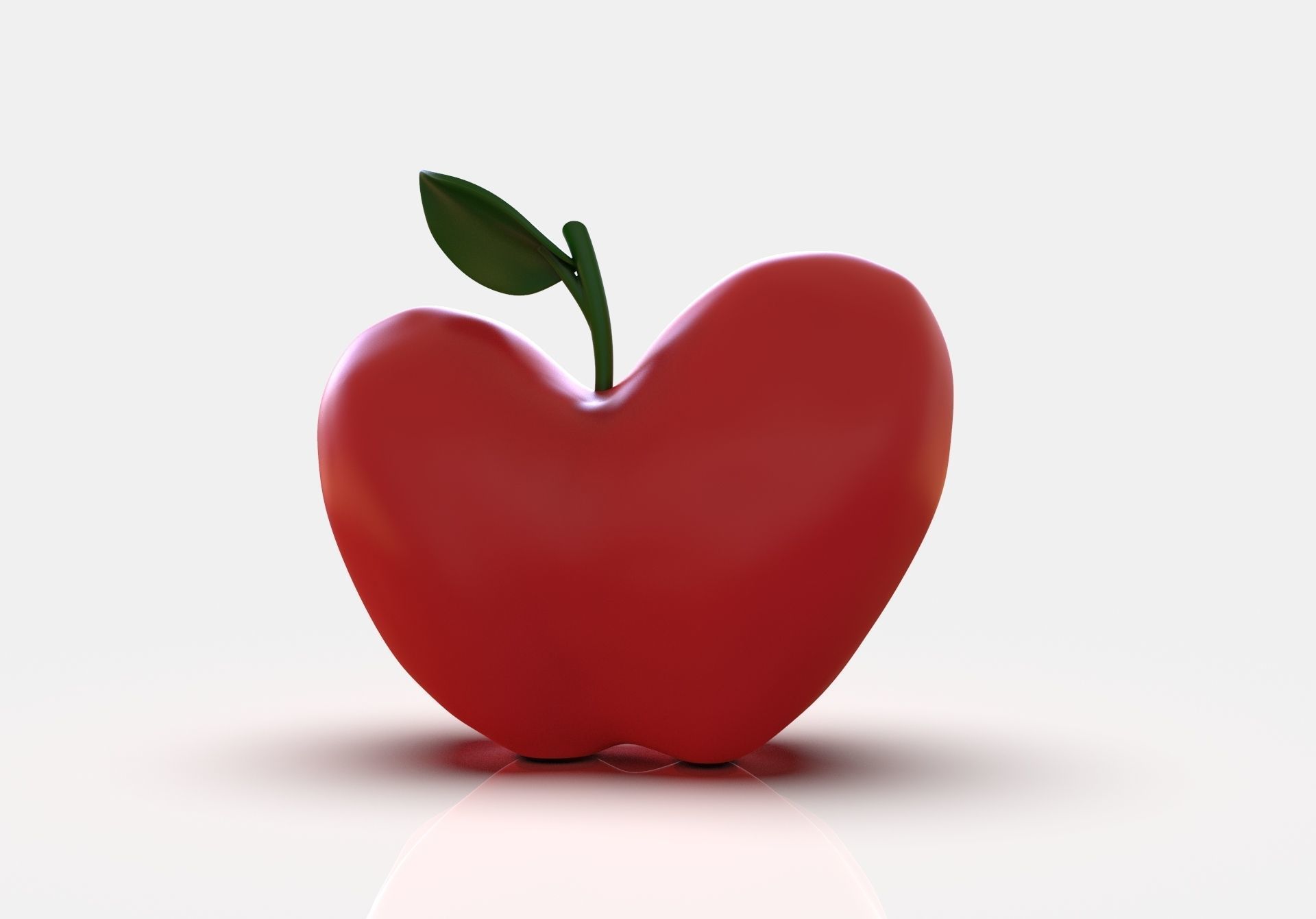 Stylized Little Apple Figurine 3D print model_4