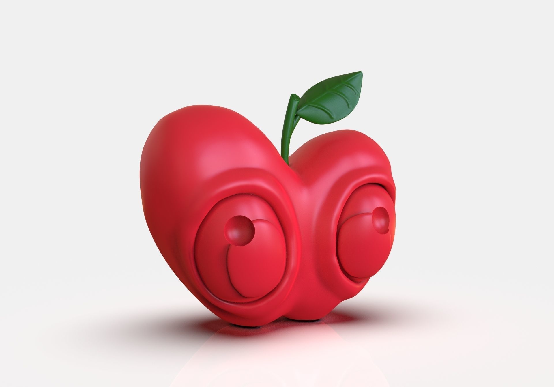 Stylized Little Apple Figurine 3D print model_7