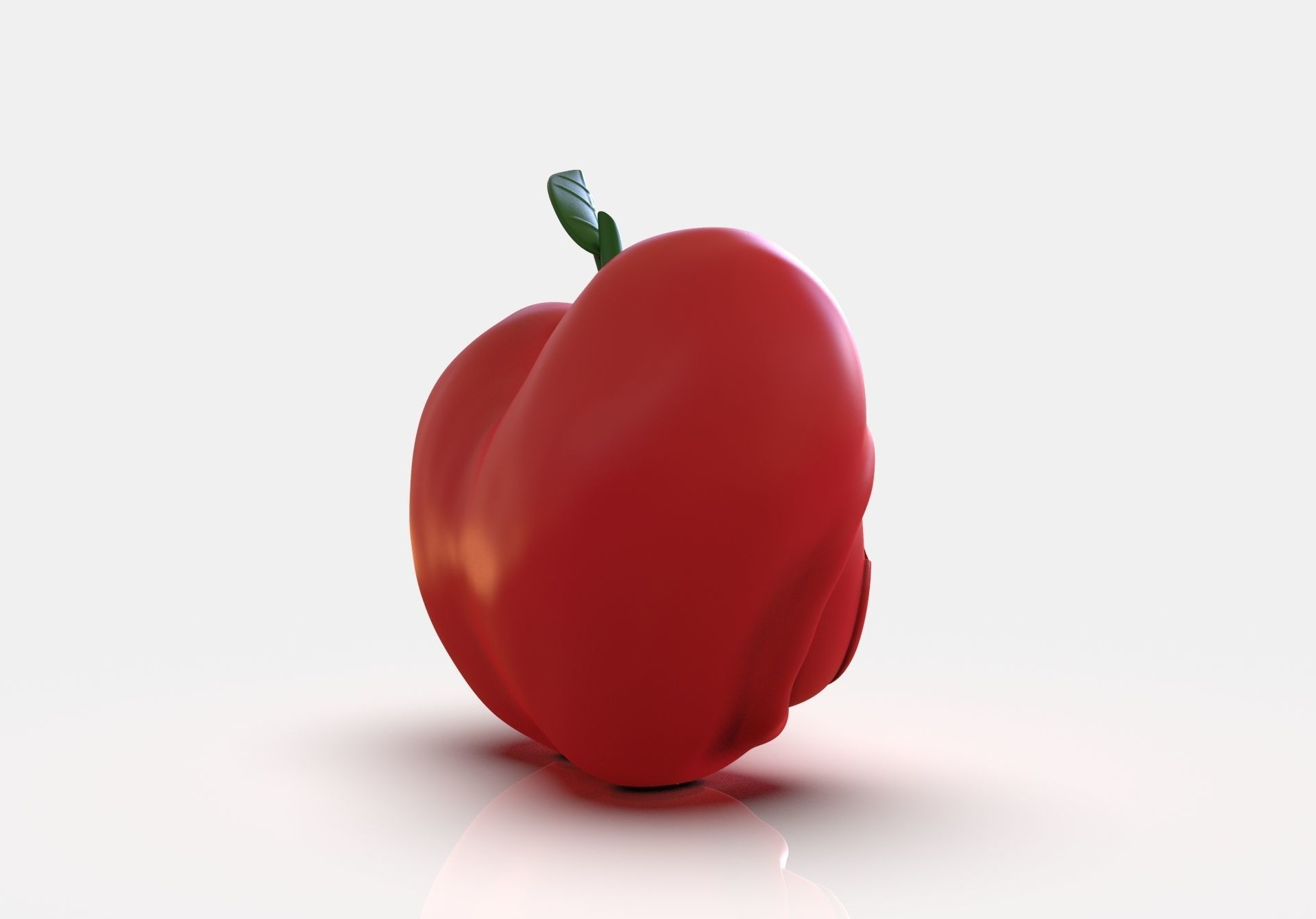 Stylized Little Apple Figurine 3D print model_5