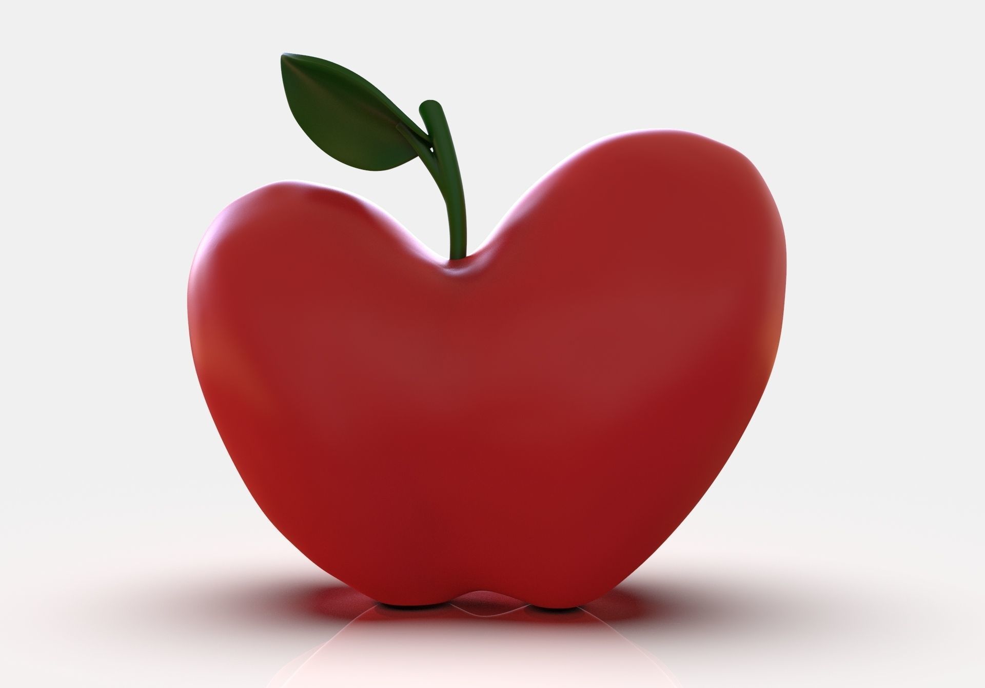 Stylized Little Apple Figurine 3D print model_12
