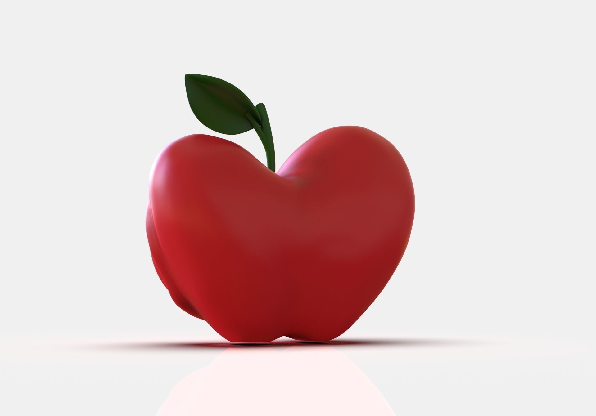 Stylized Little Apple Figurine 3D print model_3