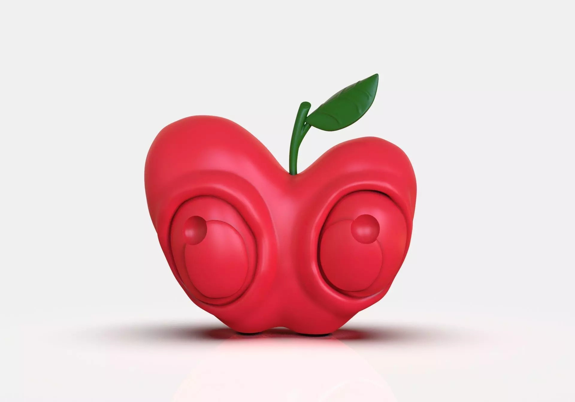 Stylized Little Apple Figurine 3D print model_0