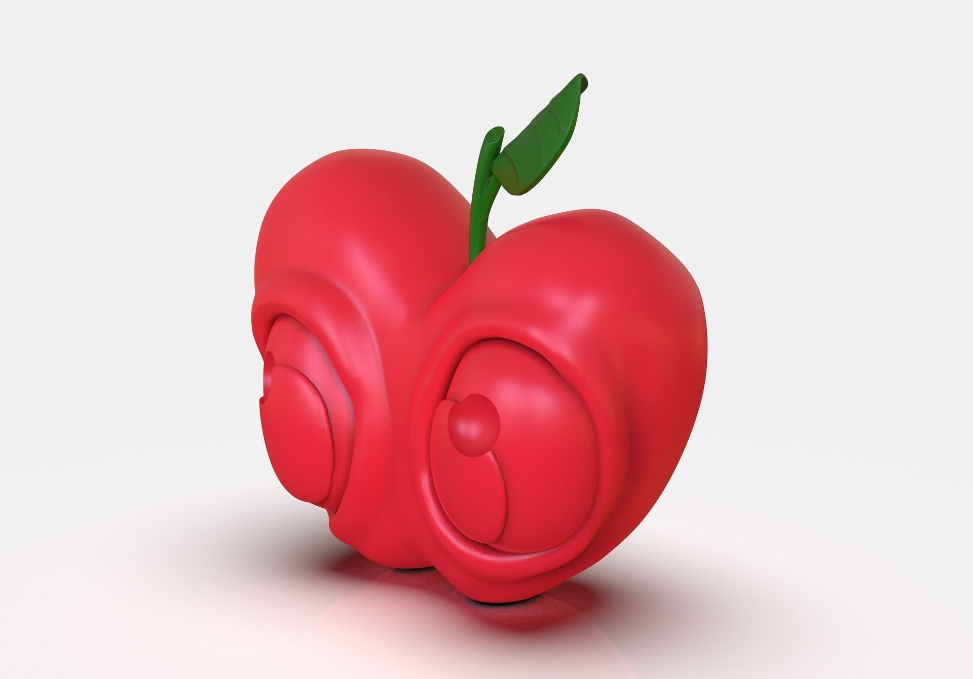 Stylized Little Apple Figurine 3D print model_10
