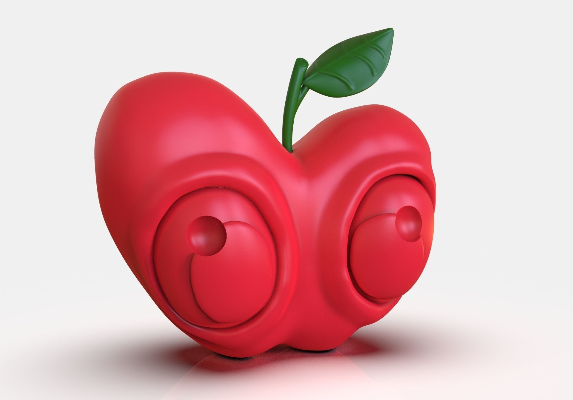 Stylized Little Apple Figurine 3D print model_9