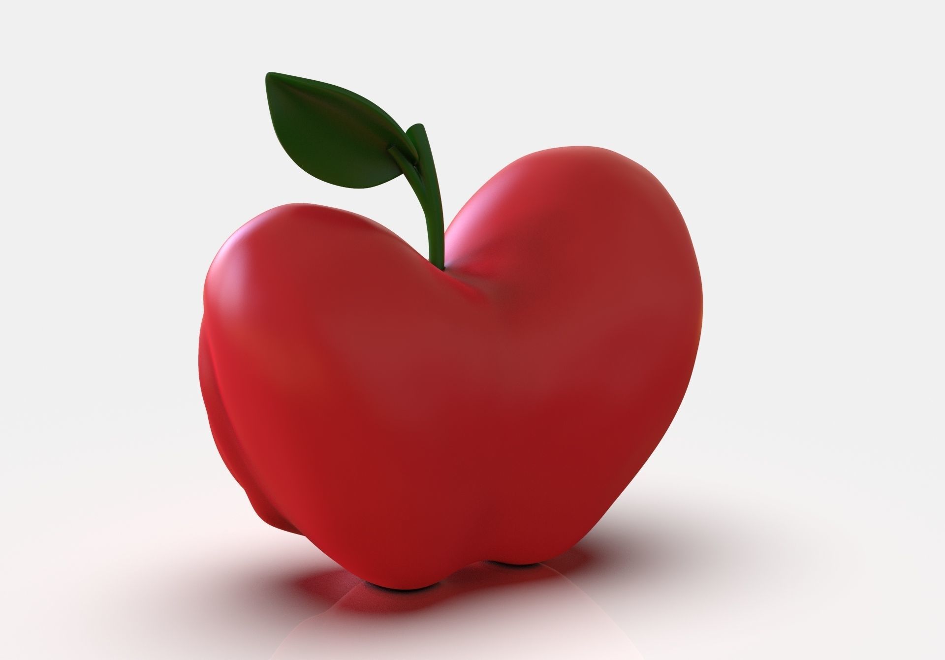 Stylized Little Apple Figurine 3D print model_11