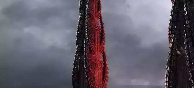 Horror Dark SpineTowers 3 Kitbash