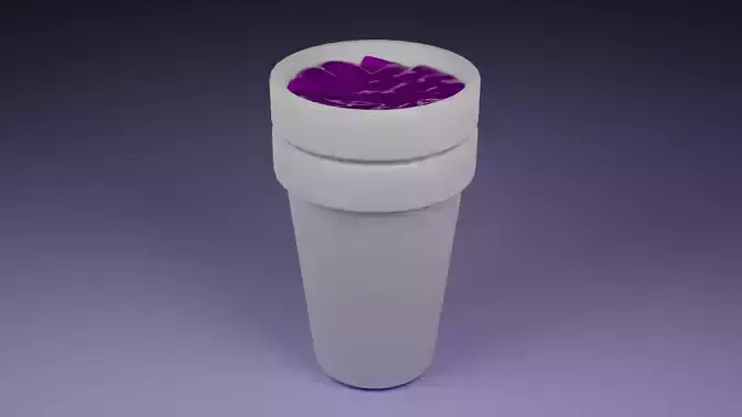 Lean double cup 3d model v2 3D model