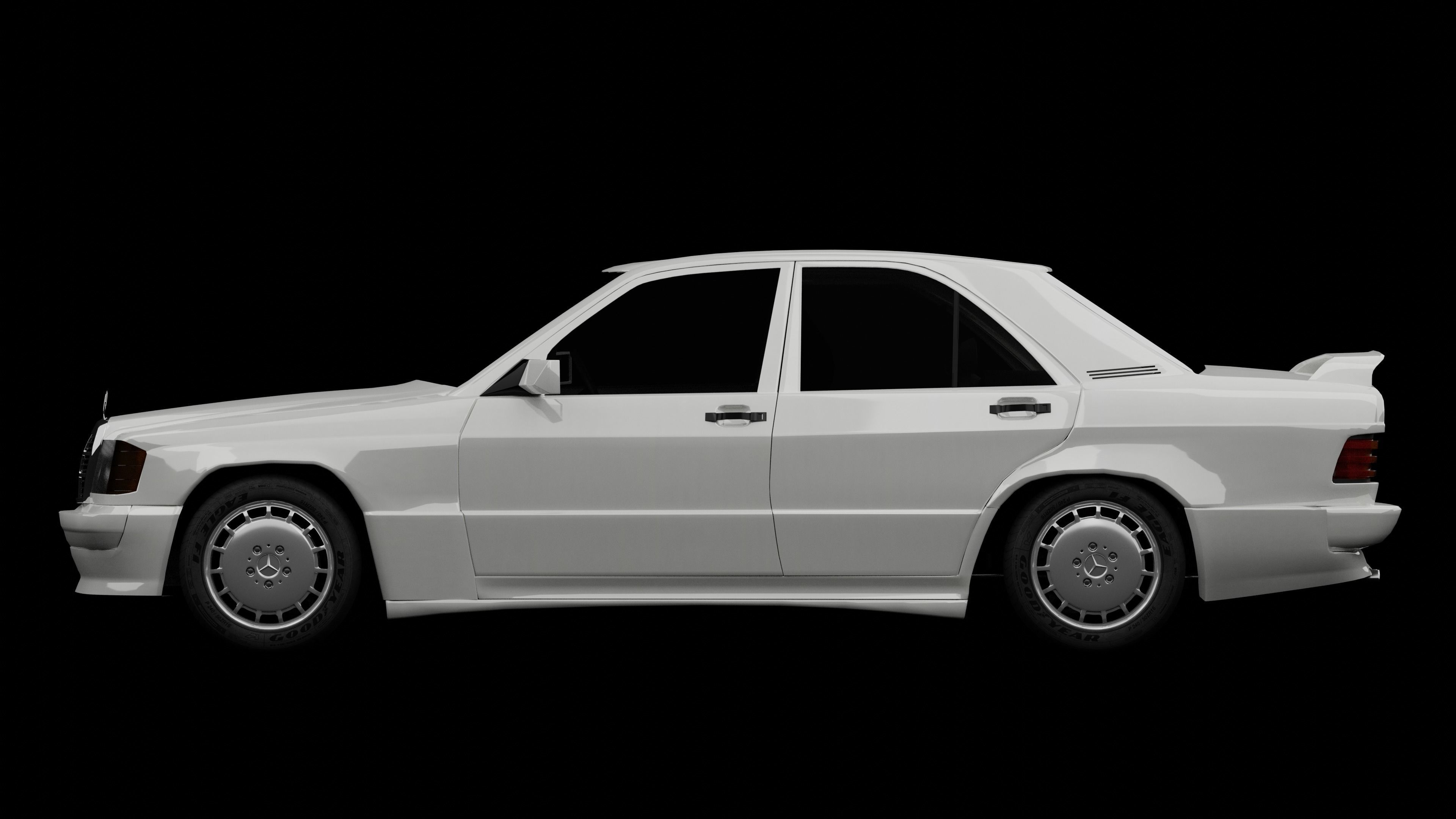 Mercedes 190e 3D model_4