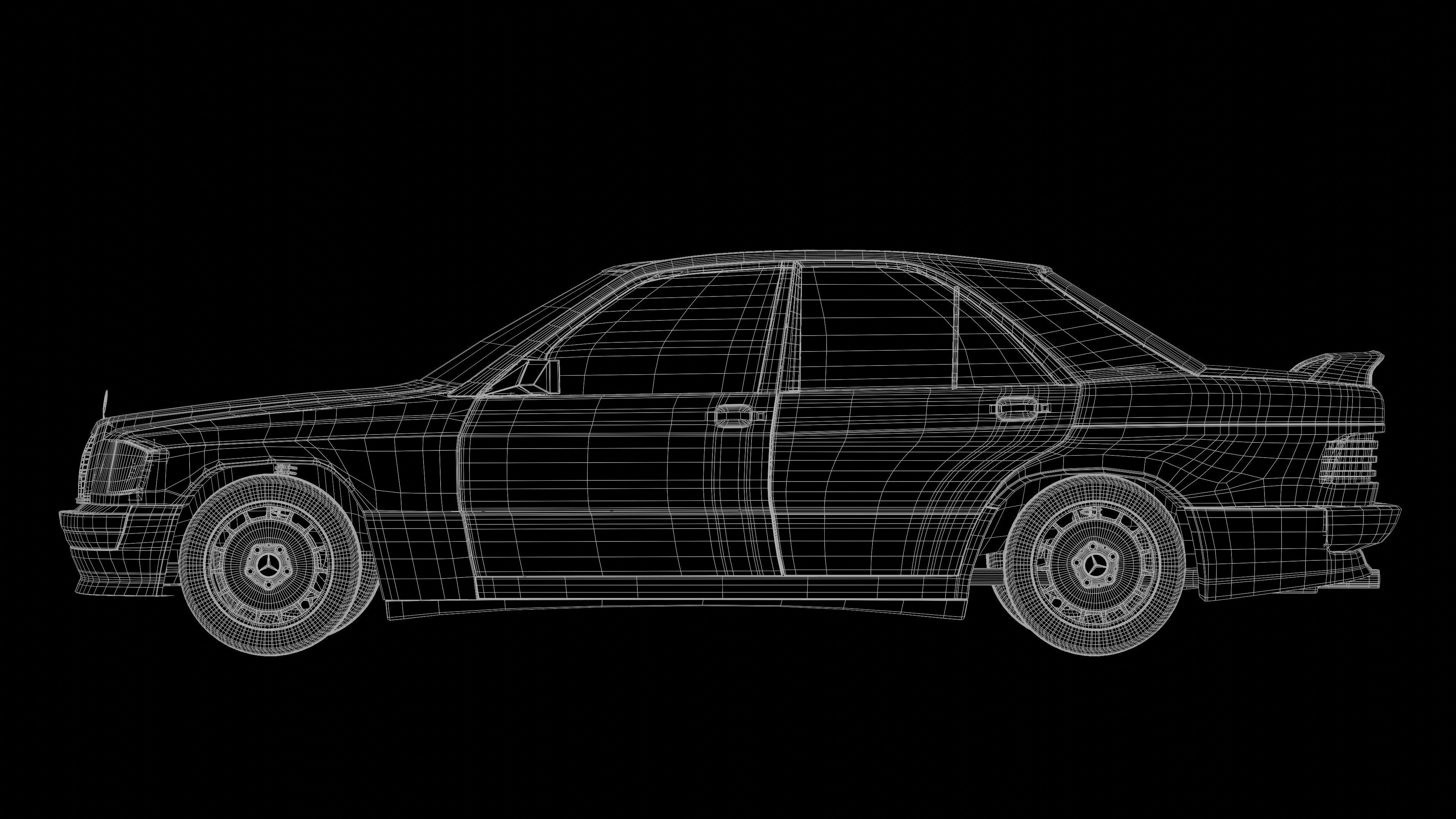 Mercedes 190e 3D model_5