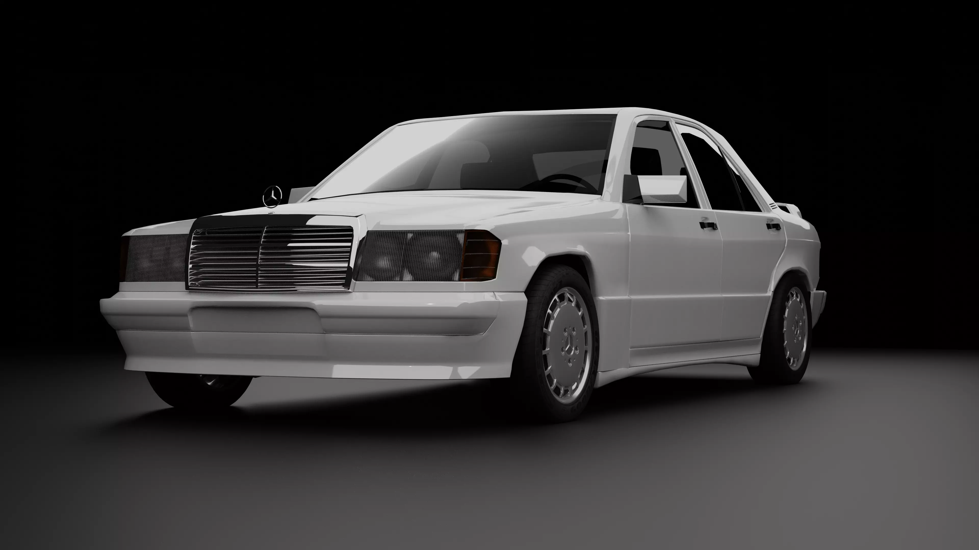 Mercedes 190e 3D model_0