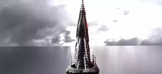 Bone Dark SpineTowers 3D model