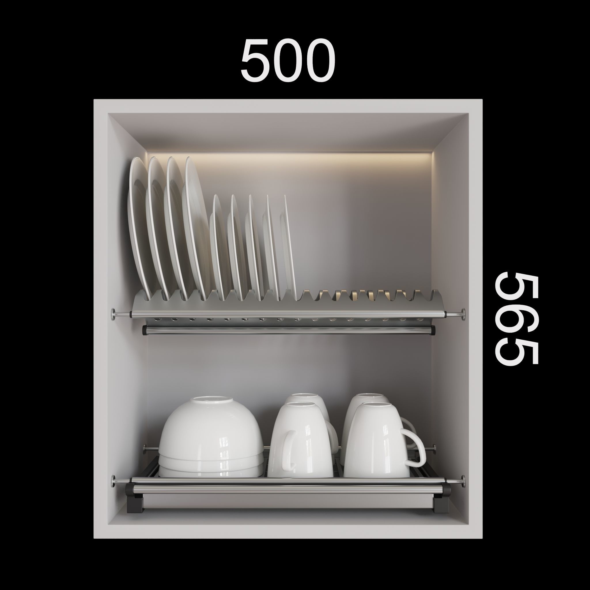 E007 304 Excel Dish Rack 3D model_1