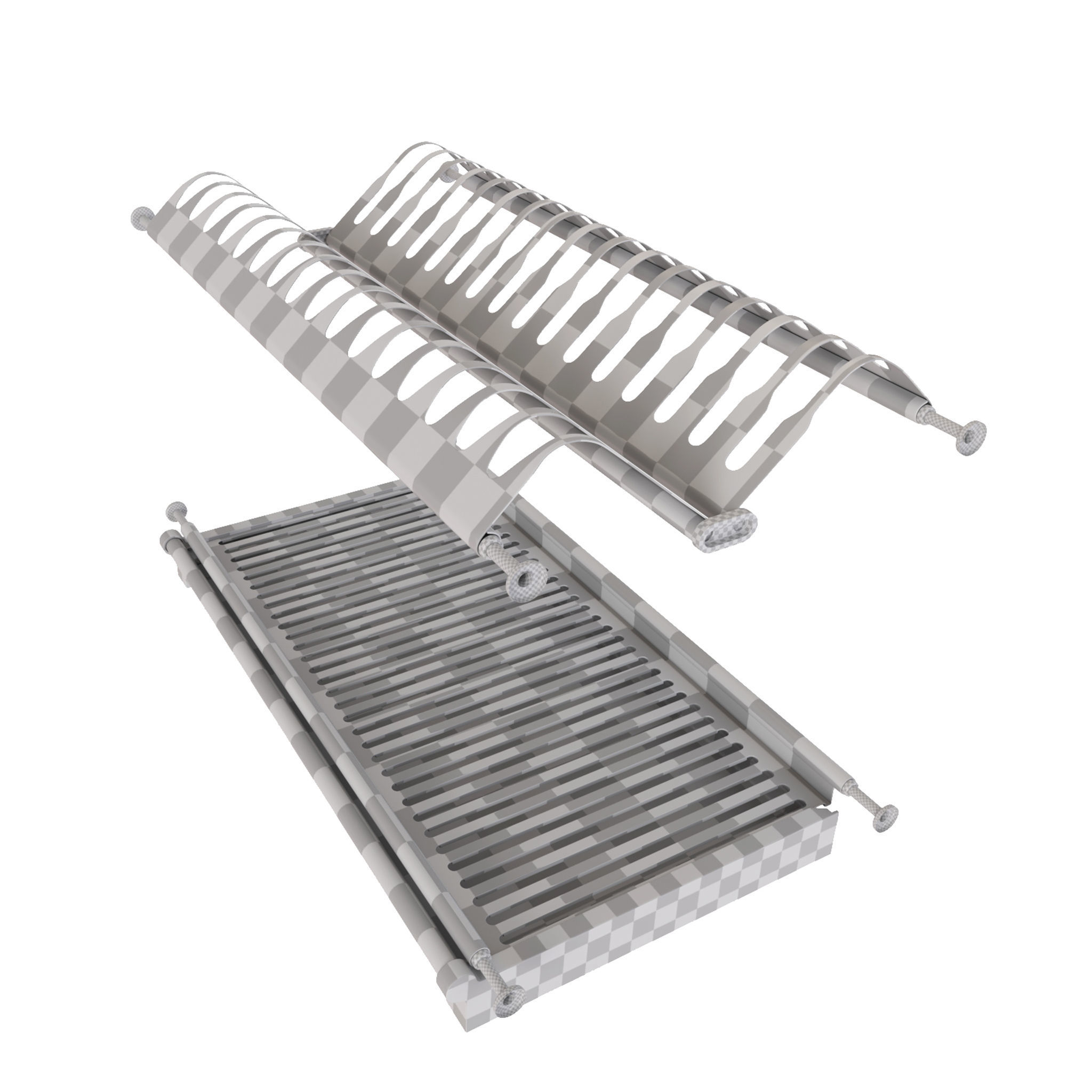 E007 304 Excel Dish Rack 3D model_3